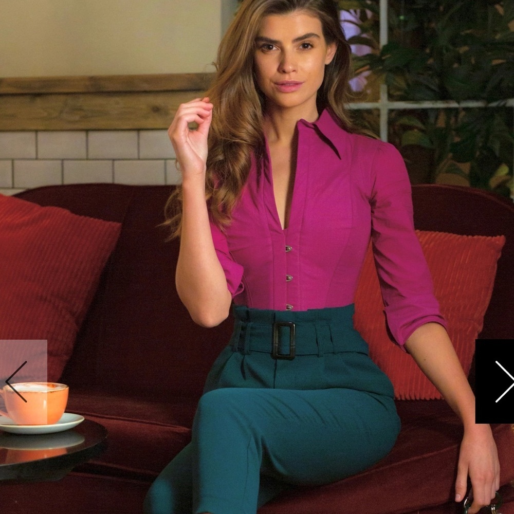 Nwt Corset Story Dry Rose Corset Shirt — image 2 of 8
